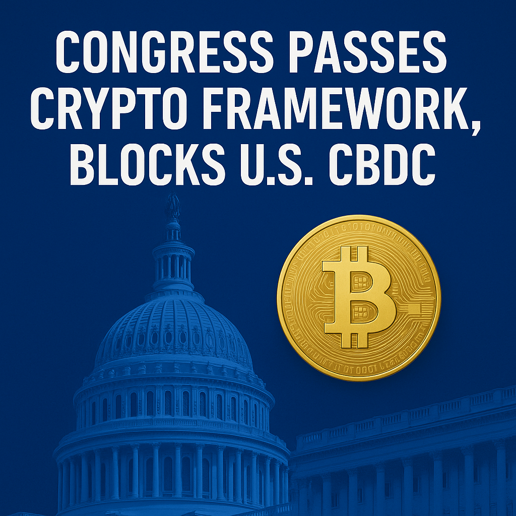 Congress Passes Crypto Framework, Blocks U.S. CBDC